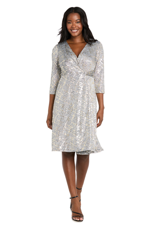 R&M Richards 4323 Short Glitter Cocktail Dress