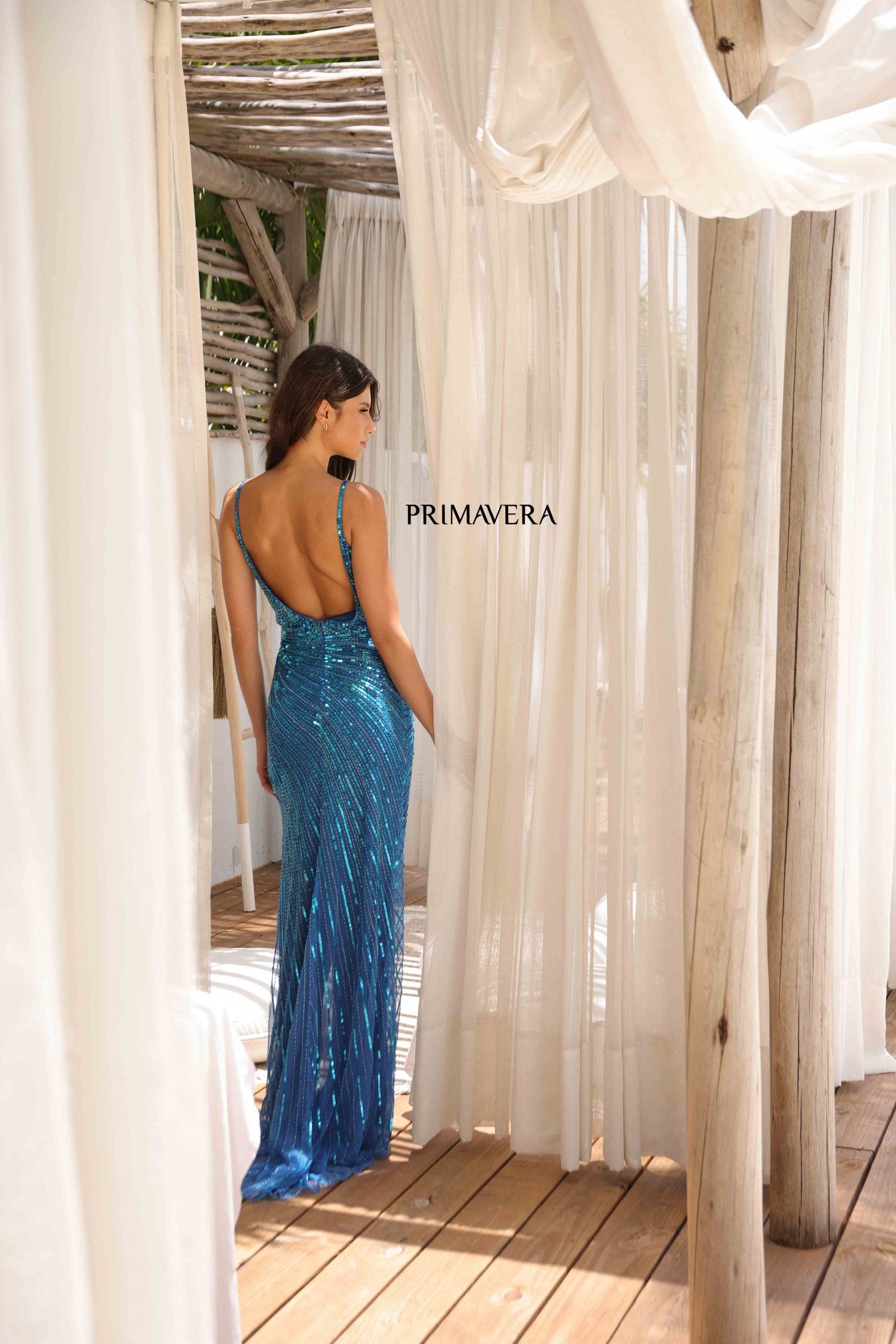 Primavera Couture 4325 Fitted Slit Formal Long Prom Dress