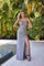 Prom Dresses Fitted Slit Formal Long Prom Dress Platinum
