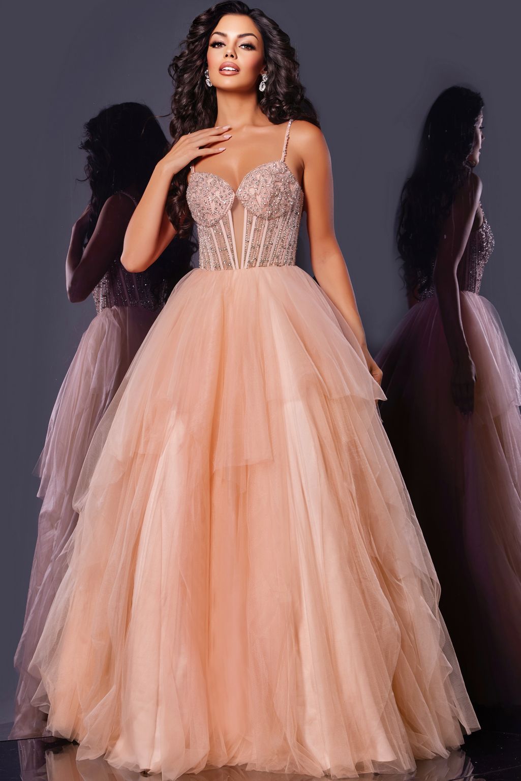 Jovani 43254 Long Formal Ball Gown Prom Dress