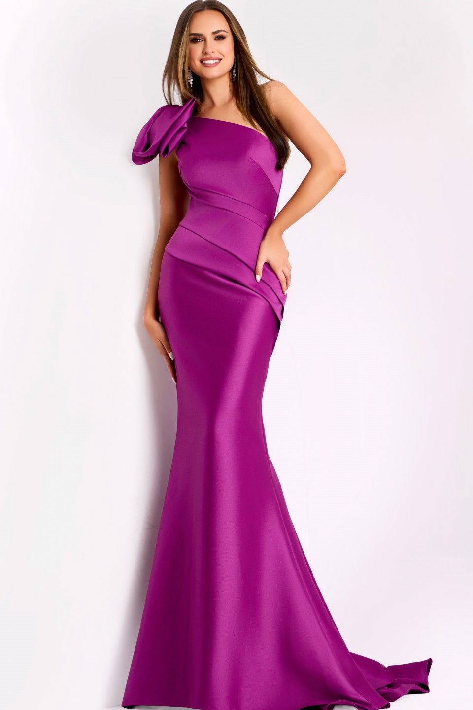 Formal Dresses Long Formal Mermaid  Dress Jovani 43273 Berry