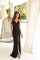 Prom Dresses Long Slit Formal Pattern Prom Dress Black