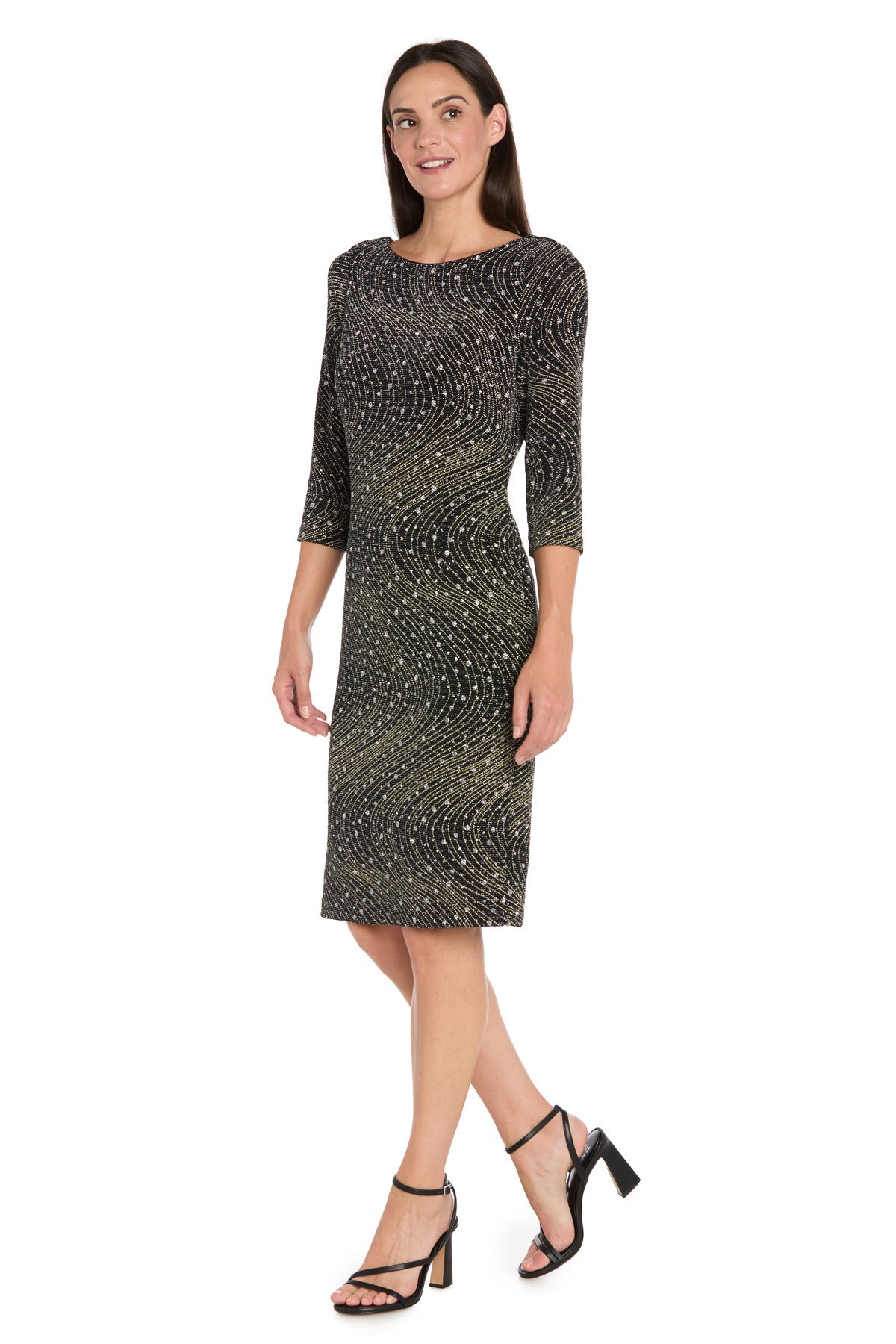 Cocktail Dresses Glitter Fitted Short Cocktail Dress Black/Multi