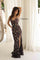 Prom Dresses Floral Long Formal Evening Prom Dress Black