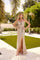 Prom Dresses Formal Long Beaded Applique Prom Dress Nude