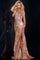 Prom Dresses Long Fitted Formal Sequin Evening Prom Dress Blush
