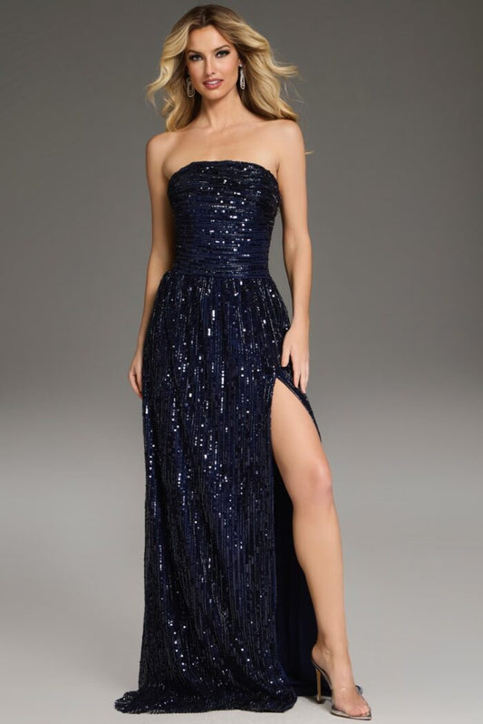 Prom Dresses Long Sequin Formal Evening Prom Dress Navy