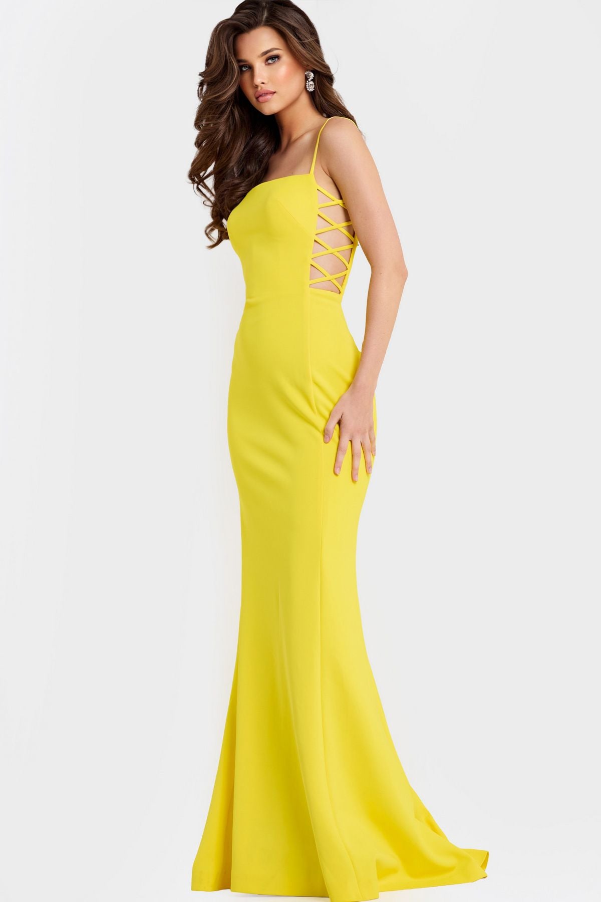 Prom Dresses Formal Long Evening Fitted Prom Dress Yellow