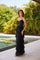 Prom Dresses Long Formal A Line Prom Layered Dress Black
