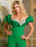 Jumpsuit Long Formal Ruffled Evening Jumpsuit Emerald