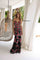Prom Dresses Fitted Long Formal Prom Printed Dress Black