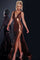 Prom Dresses Long V Neck Gown Formal Prom Dress Brown