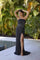 Prom Dresses Beaded Long Slit Formal Prom Sequin Dress Black