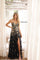 Prom Dresses Formal Long A Line Prom Evening Dress Black Gold