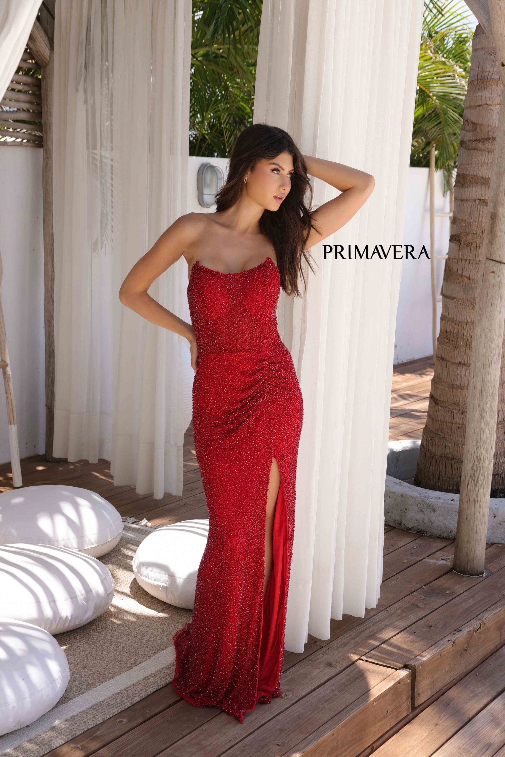 Primavera Couture 4364 Beaded Long Formal Prom Dress