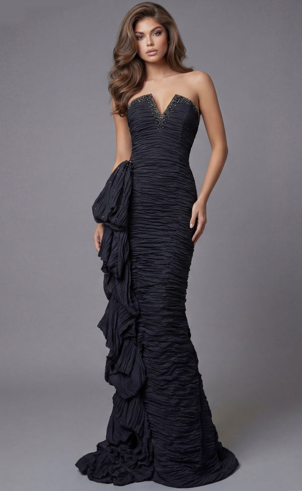 Beaded Long Formal Mermaid Prom Dress Jovani 43644