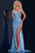 Prom Dresses Sequin Fitted Long Formal Evening Prom Dress Blue