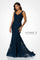 Formal Dresses Long Beaded Sequin Mermaid Formal Dress Navy Blue