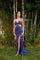 Prom Dresses Sequin Beaded Slit Formal Prom Long Dress Royal Blue