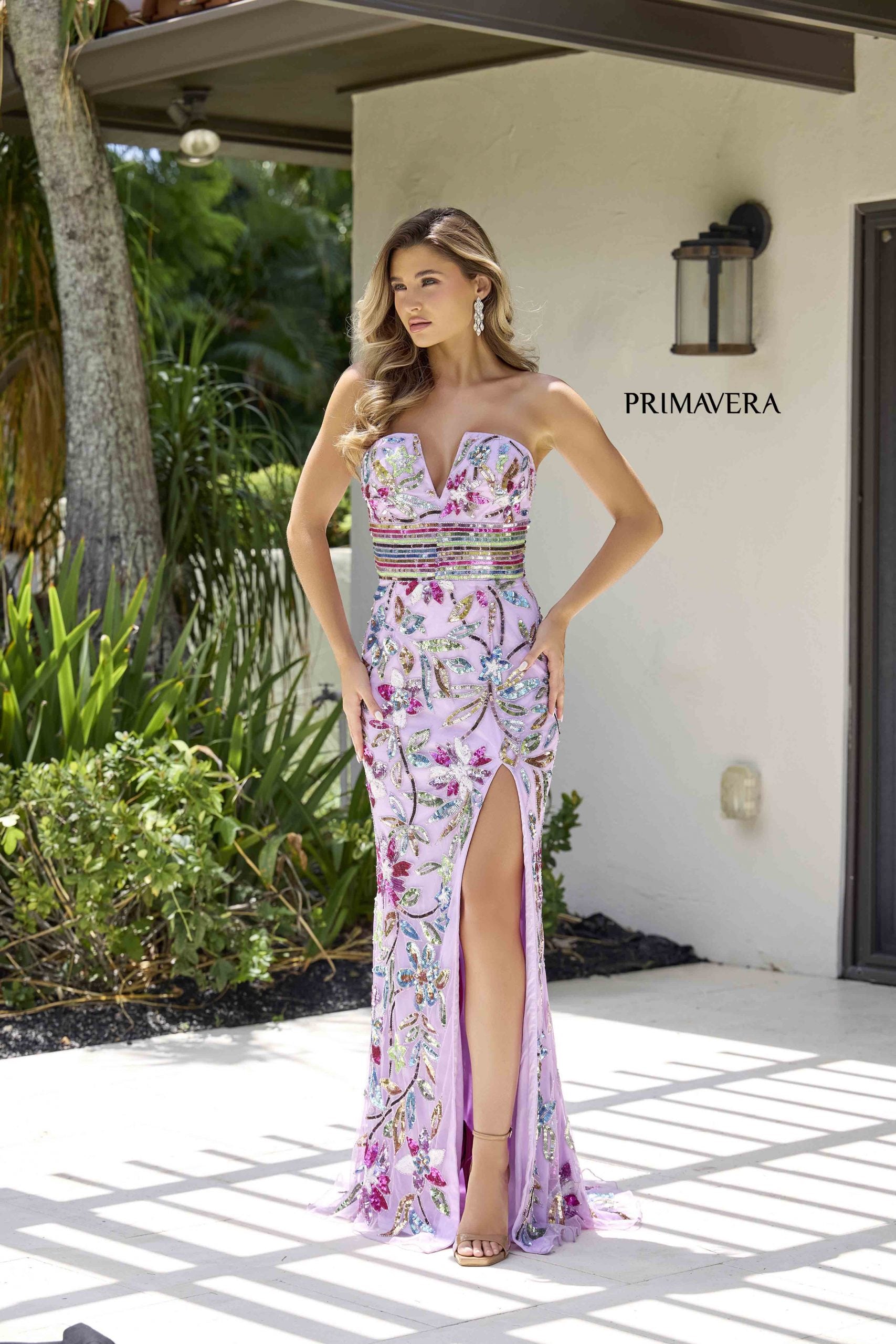 Primavera Couture 4372 Fitted Long Prom Formal Evening Dress