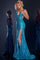 Prom Dresses Evening Long Formal Slit Gown Prom Dress Turquoise
