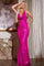 Prom Dresses Sequin Long Formal Evening Prom Dress Fuchsia