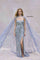 Prom Dresses Long Sequin Formal Long Cape Prom Dress Platinum