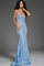 Prom Dresses Long Mermaid Lace Formal Evening Prom Dress Light-Blue