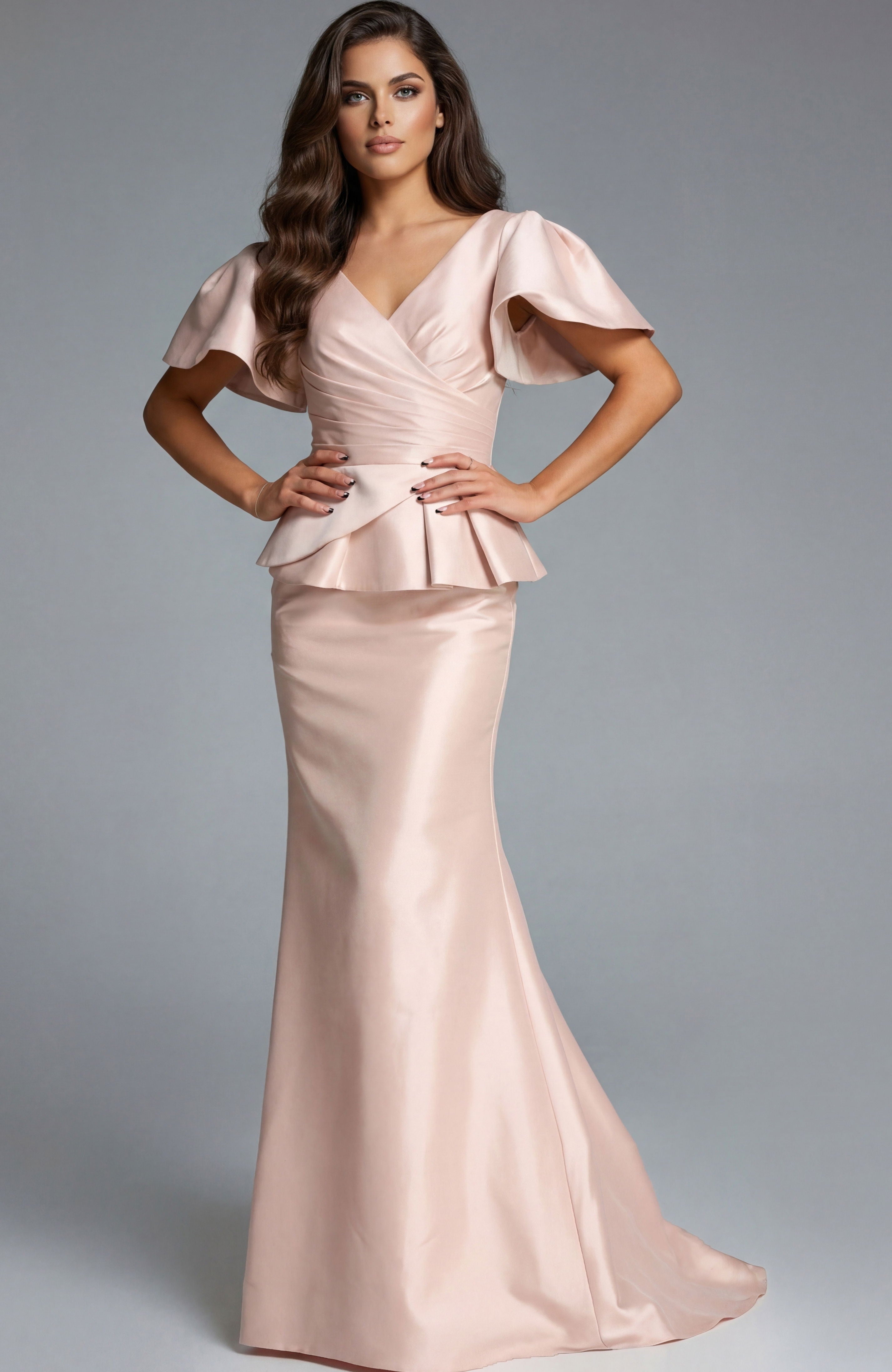 Mother of the Bride Dresses Long Mermaid Formal Mother of the Bride Dress Jovani 43805 Blush