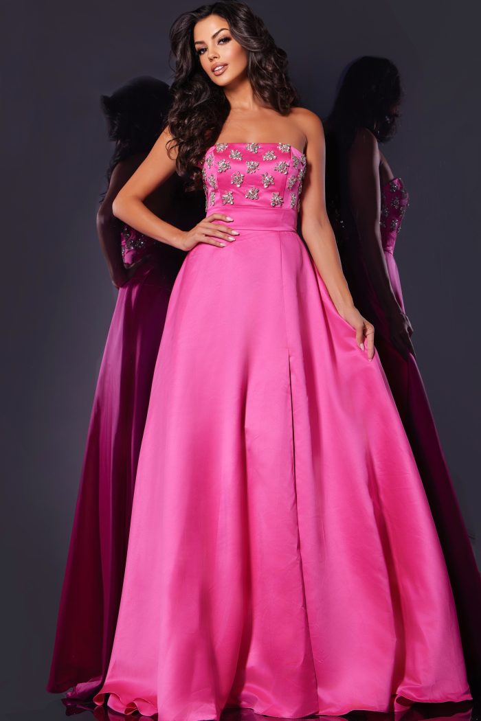Prom Dresses A Line Long Formal Evening Prom Dress Hot Pink