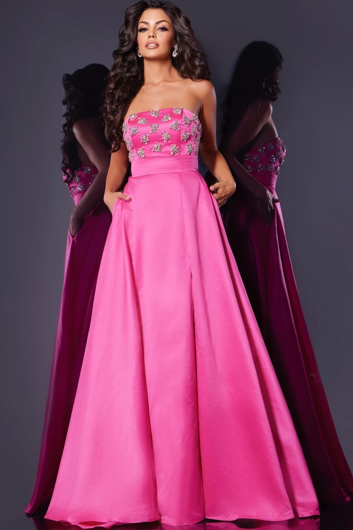 Prom Dresses A Line Long Formal Evening Prom Dress Hot Pink