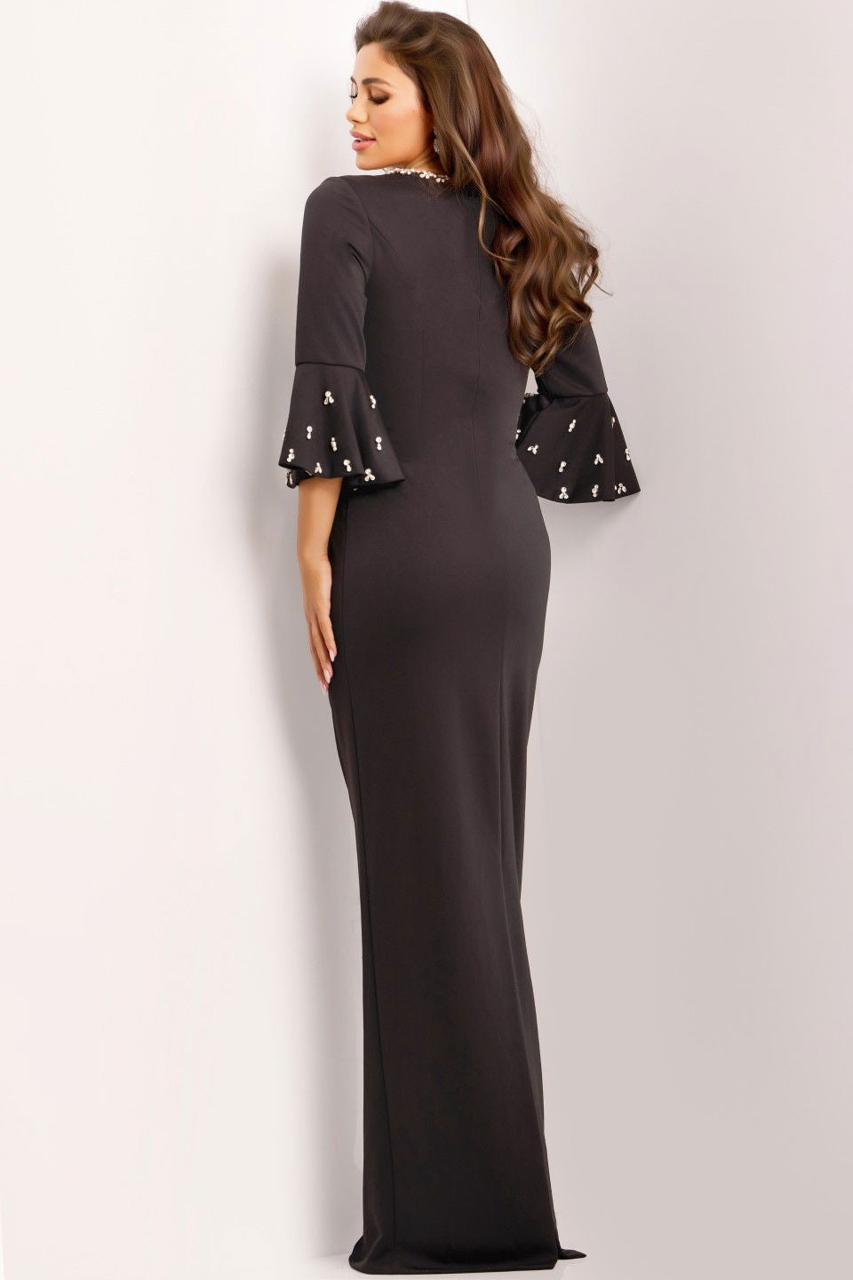Mother of the Bride Dresses Long Beaded Fitted Formal Mother of the Bride Dress Jovani 43826 Black