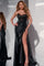 Prom Dresses Beaded Long Formal Fitted Lace Strapless Prom Dress Black