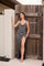Prom Dresses Slit Long Formal Prom Evening Dress Black