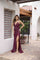 Prom Dresses Formal Long Fitted Slit Beaded Prom Dress Wine