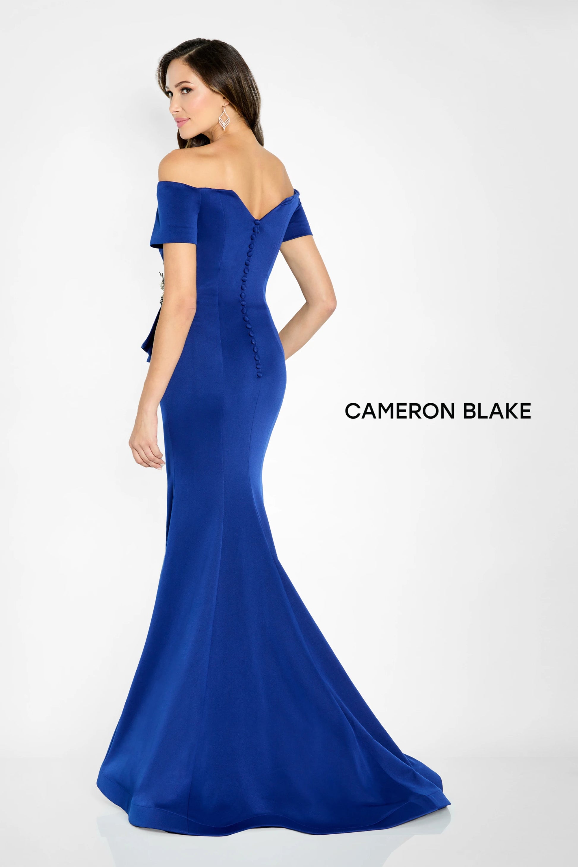 Cameron Blake CB141 Formal Long Pleated Evening Dress