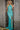 Prom Dresses Sequin Long Lace High Slit Formal Prom Dress  Turquoise