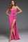 Prom Dresses Long High Slit Formal Gown Prom Dress Hot-Pink