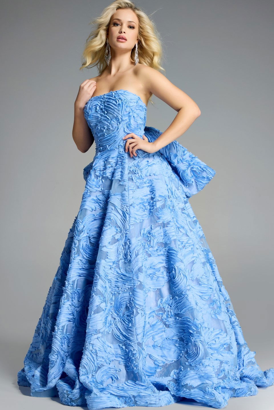 Formal Dresses Long Ball Gown Prom Formal Dress Jovani 44114 Light Blue
