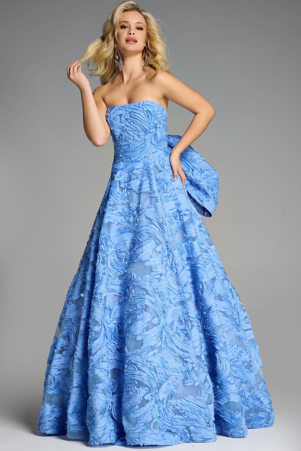 Formal Dresses Long Ball Gown Prom Formal Dress Jovani 44114 Light Blue