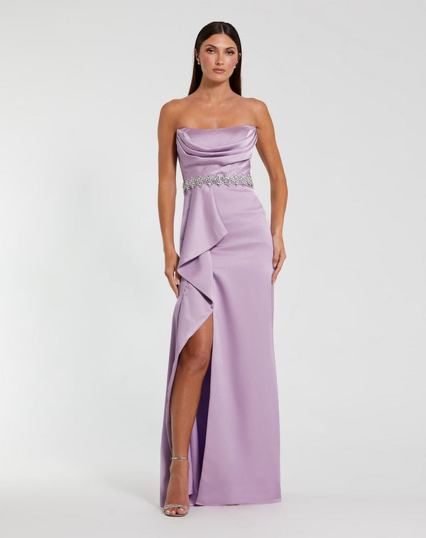 Long Formal Dress Slit Fitted Prom Mac Duggal 44133