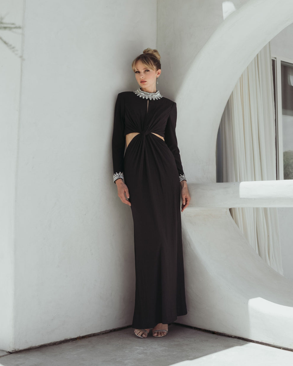 Mother of the Bride Dresses Fitted Long Formal Evening Dress Black