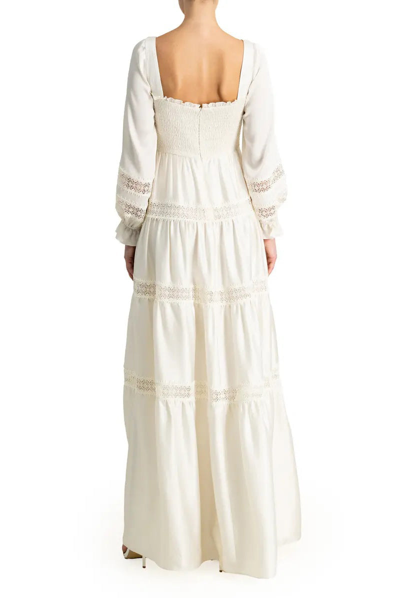 ML Monique Lhuillier 4416168 Long Sleeve Formal Lace Dress