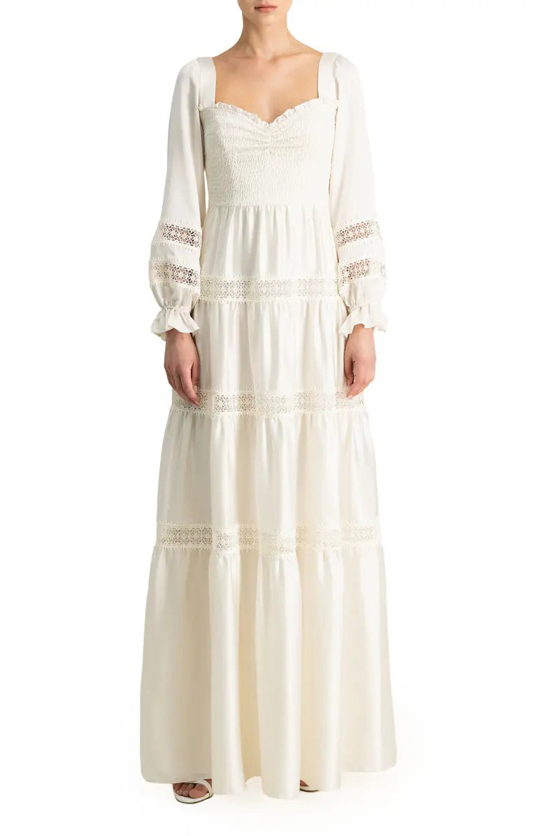 ML Monique Lhuillier 4416168 Long Sleeve Formal Lace Dress