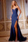 Prom Dresses Glitter Long Formal Sparkle Prom Dress Navy