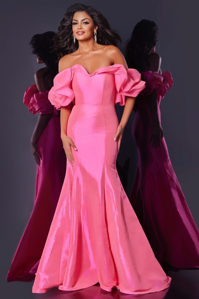 Prom Dresses Long Mermaid Evening Gown Formal Prom Dress Hot-Pink