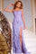 Prom Dresses Beaded Long Slit Gown Formal Prom Dress Lilac