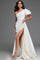 Wedding Dresses Long High Slit Wedding Dress Off-White