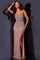 Prom Dresses Beaded Slit Long Embellished Gown Formal Prom Dress Dark Taupe