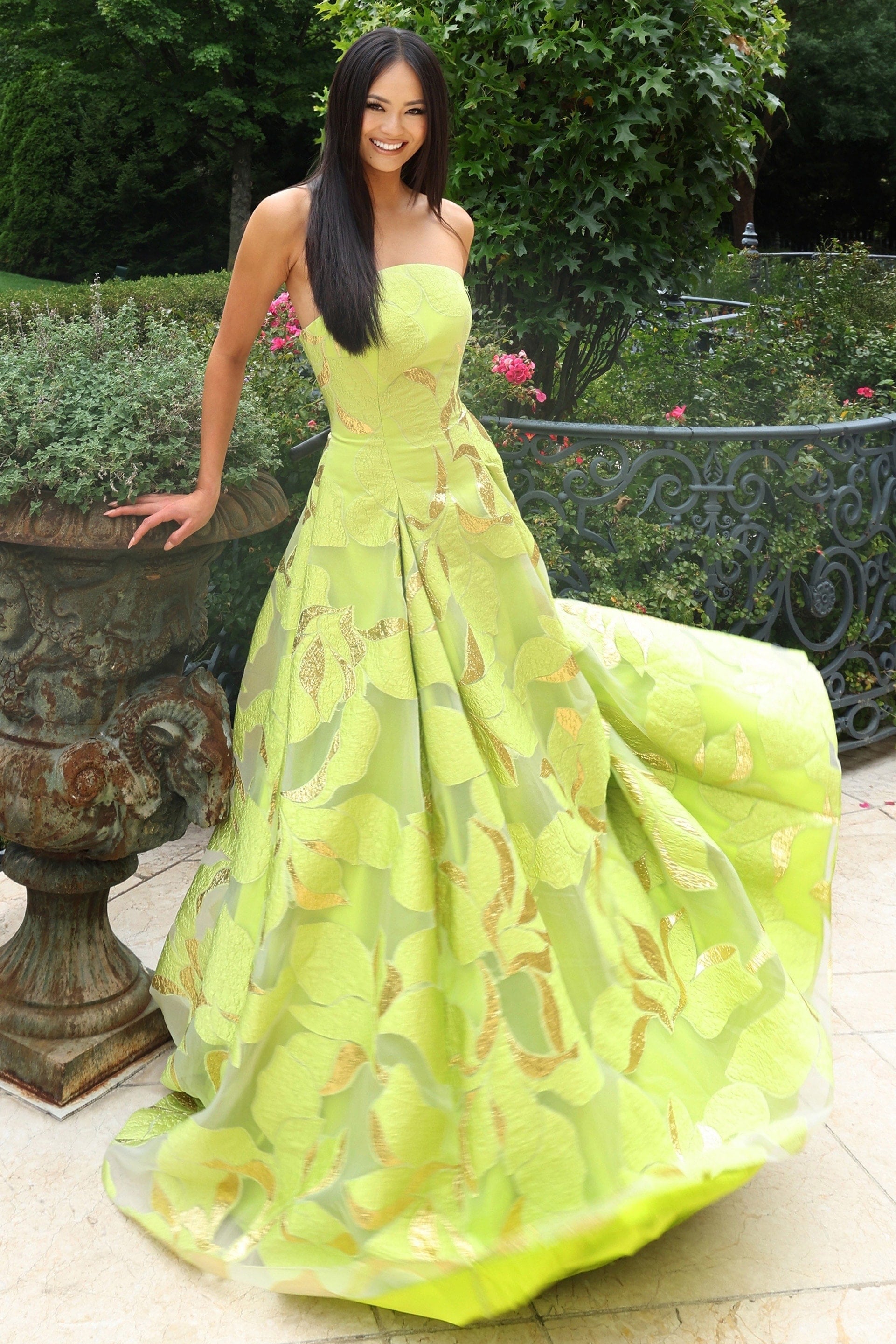 Jovani 44369 Floral Print Ball Gown Formal Long Prom Dress